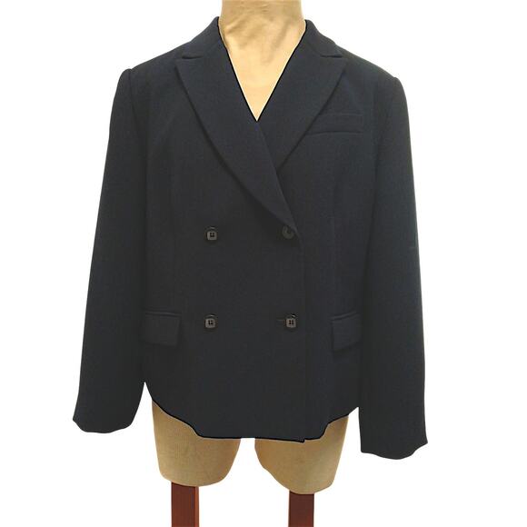 Worthington Blazer Power Jacket 14P Black Business Career Office Workwear Luxury - Picture 12 of 16